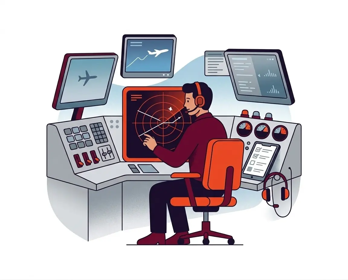 Air traffic controller-style focus setup with multiple displays